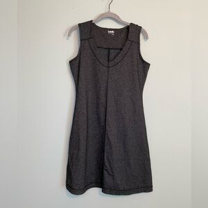 Kavu Athletic V-Neck Tank Dress, Charcoal Heather Gray, Size Medium
